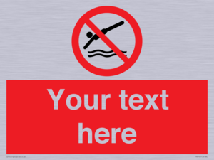 Custom prohibition no diving